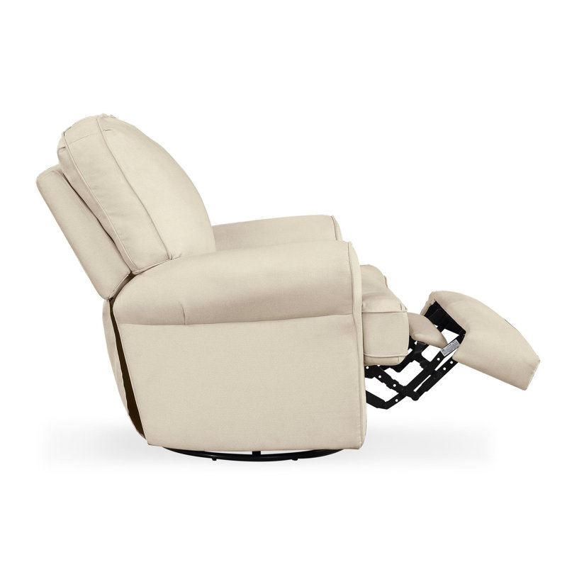 Brunswick Upholstered Swivel Reclining Glider, Beige