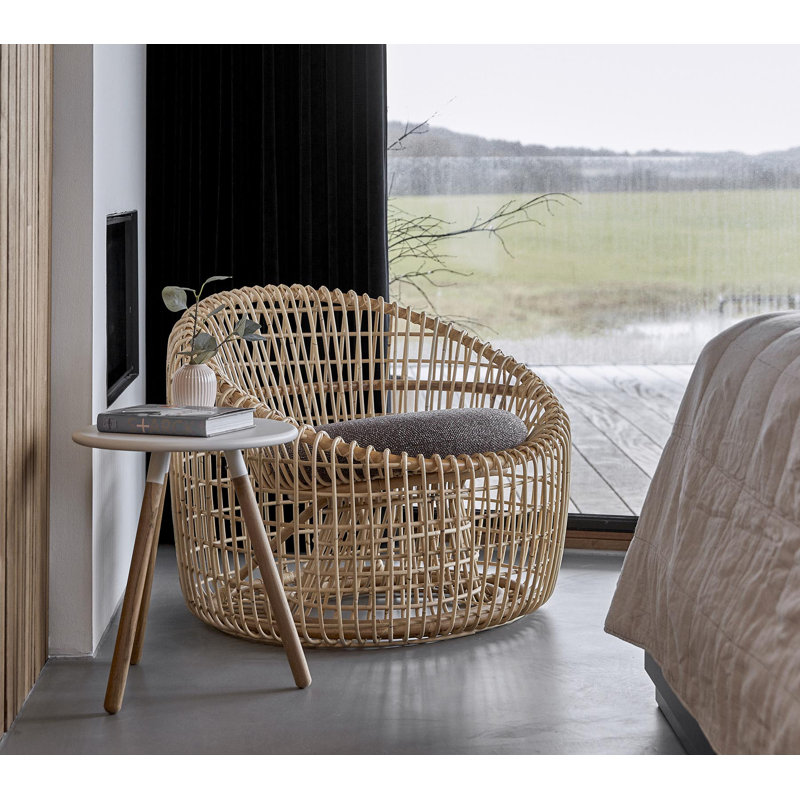 Nest Papasan Chair with Cushions, Gray