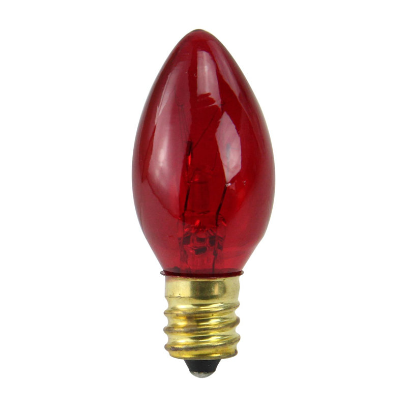 Ampoules de remplacement C7 Christmas, H 2 po x l 6 po x P 6 po, Rouge