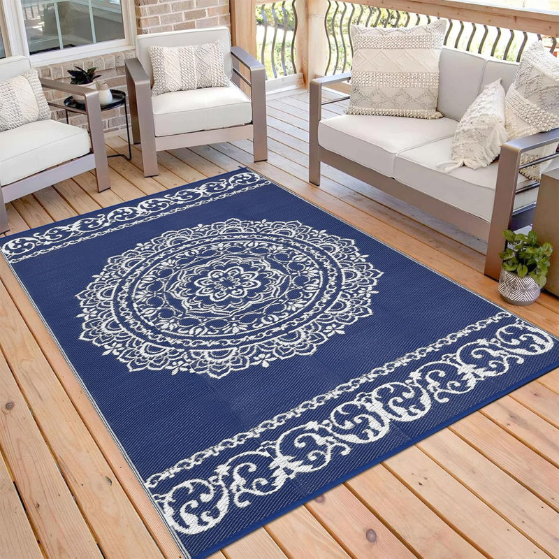 Tapis d'extérieur imperméable et réversible pour l'extérieur
