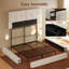 Structure de lit AirFrame avec tête de lit, lit plateforme tapissier en chenille, aucun sommier nécessaire-1040935117-1040935120