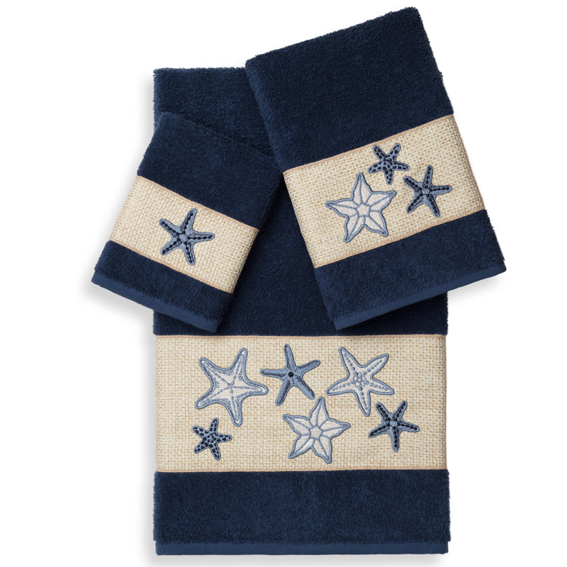 Lydia 3 Piece Towel Set, Midnight Blue