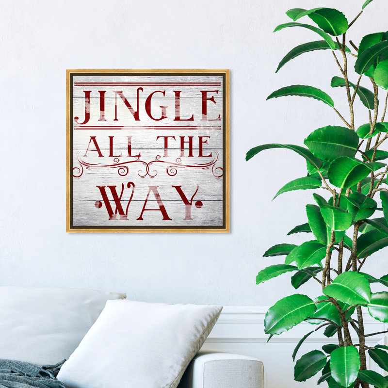 «Jingle All the Way», reproduction d'impression sur toile, H 20 po x l 20 po, Cadre doré