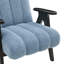 Fauteuil - bleu, rembourrage doux, décor moderne en bois massif avec dossier-642322403