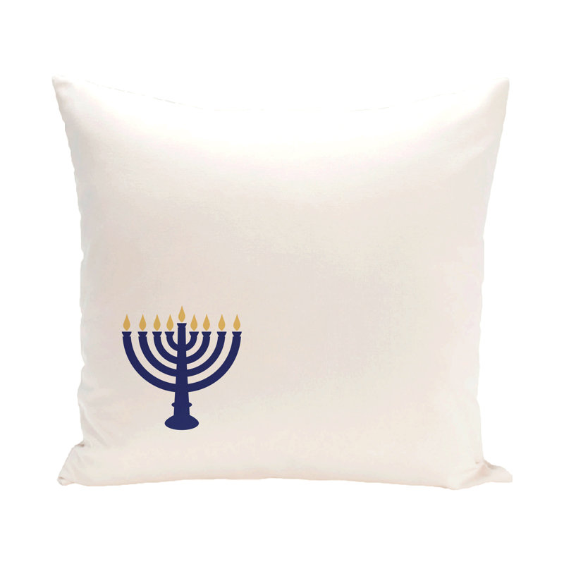 Housse et insert de coussin carré Holiday Holiday Eight Days of Light, Blanc, H 20 po x l 20 po