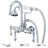 Stonington 3 Handle Wall Clawfoot Tub Faucet-19139475-19139476