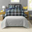 Ensemble de literie confortable en microfibre de style bleu marine pour toutes les saisons