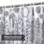 Rideau de douche blanc imperméable, rideaux de douche pour la salle de bain avec 12 crochets-130014496