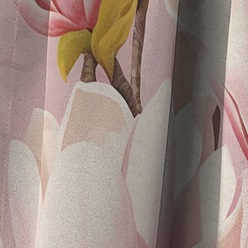 Rideau occultant à motif floral Carmel - Magnolias - 1 panneau, L 52 po x L 120 po