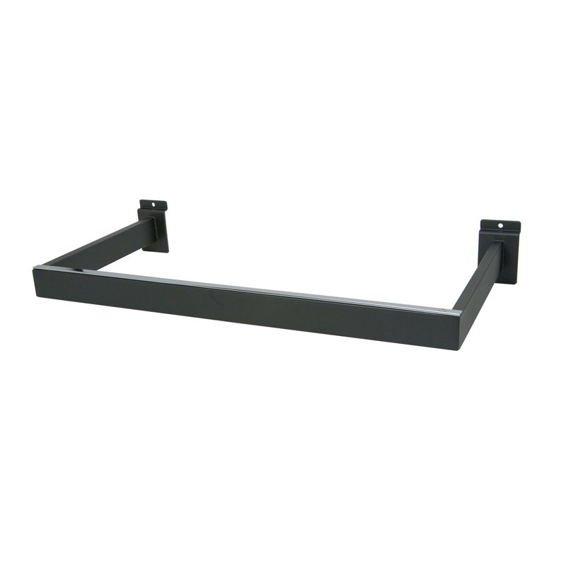 Hangrail de tube en forme de u pour accessoires de lambri, Noir mat