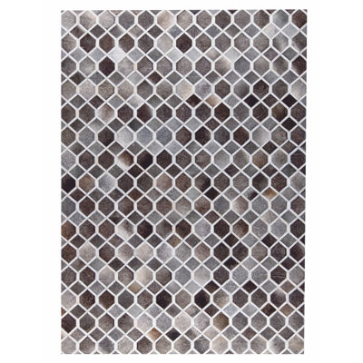 Hawken Cowhide Geometric Indoor Rug