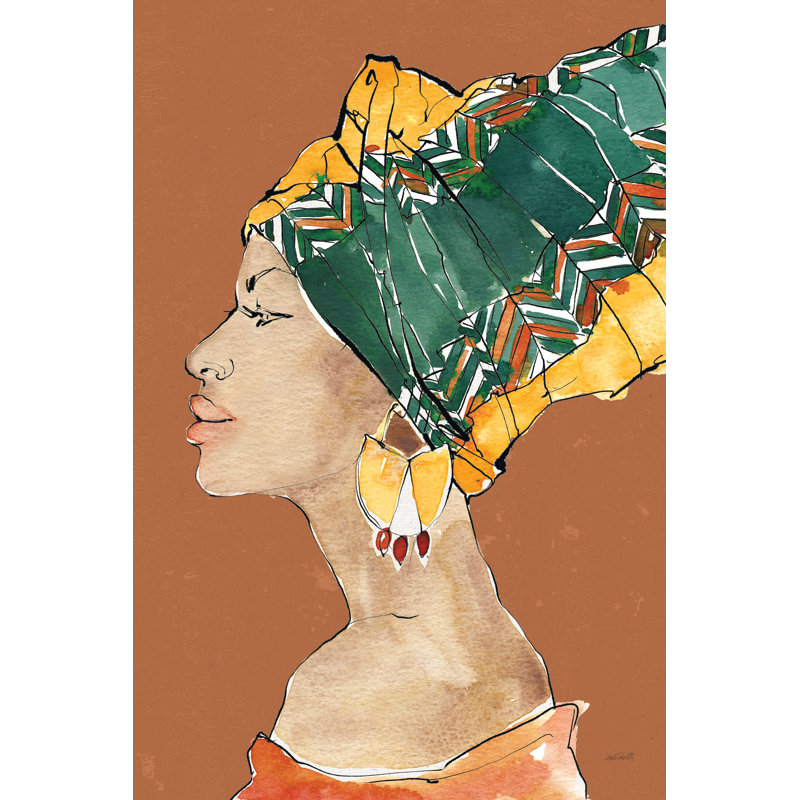African Flair VII Earthy by Anne Tavoletti - Wrapped Canvas Painting, 30cm H x 20cm W x 3.8cm D