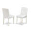 Ensemble de table à manger 7 pièces avec table de cuisine CDC30468FCB641EA9B5BDB585BEA52A1 - 6 chaises de salle à manger Parson en similicuir (finition lin blanc)-291330178