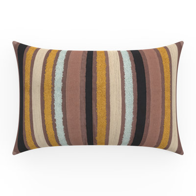 Striped 100% Cotton Throw Pillow