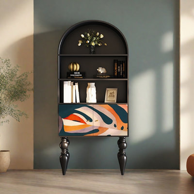 Bibliothèque moderne à motifs décoratifs