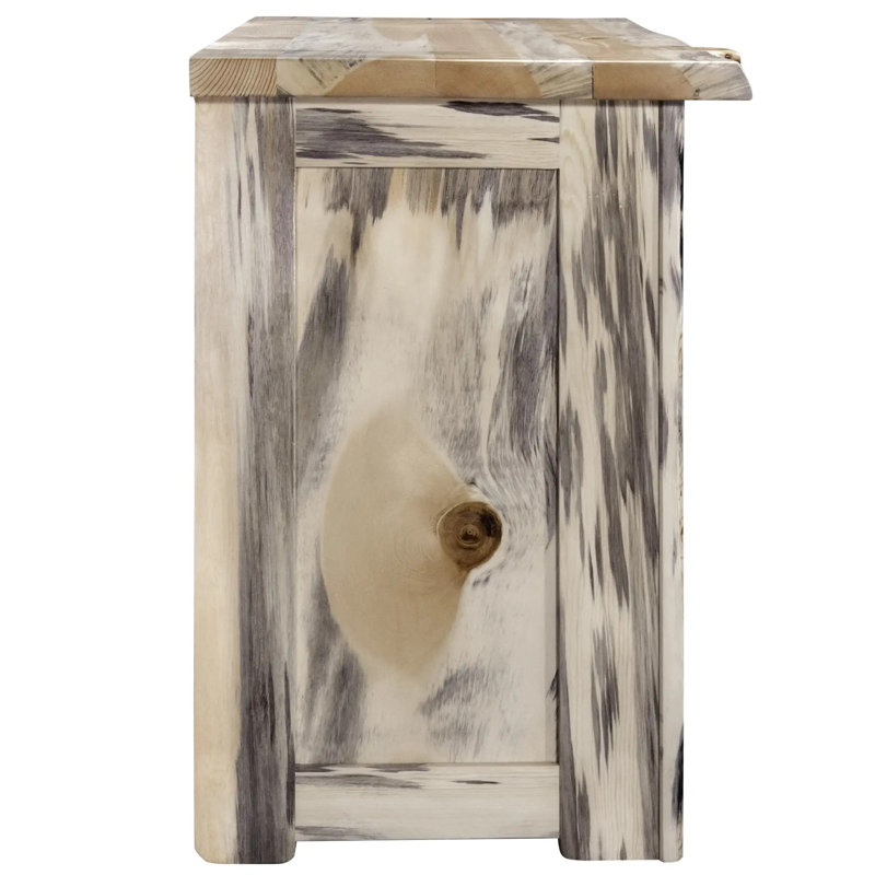 Commode 3 tiroirs Big Edge, Laque naturelle transparente