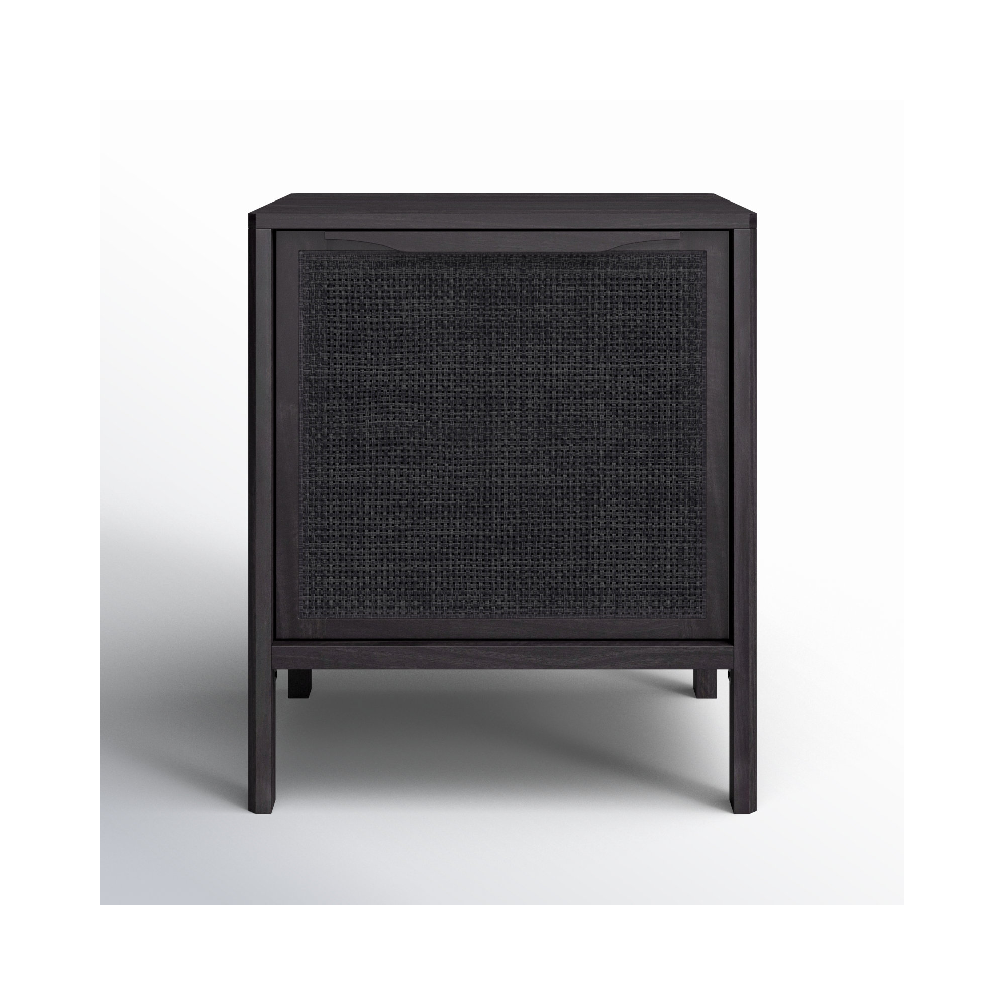 Nellie Cane Nightstand, Black, Left