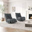 Fauteuil inclinable berçant moderne pivotant sans accoudoirs l 31,5 po-557682323