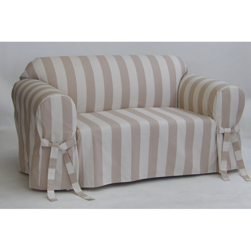 Housse pour coussins à rayures, H 38 po x l 96 po x P 36 po, Bleu
