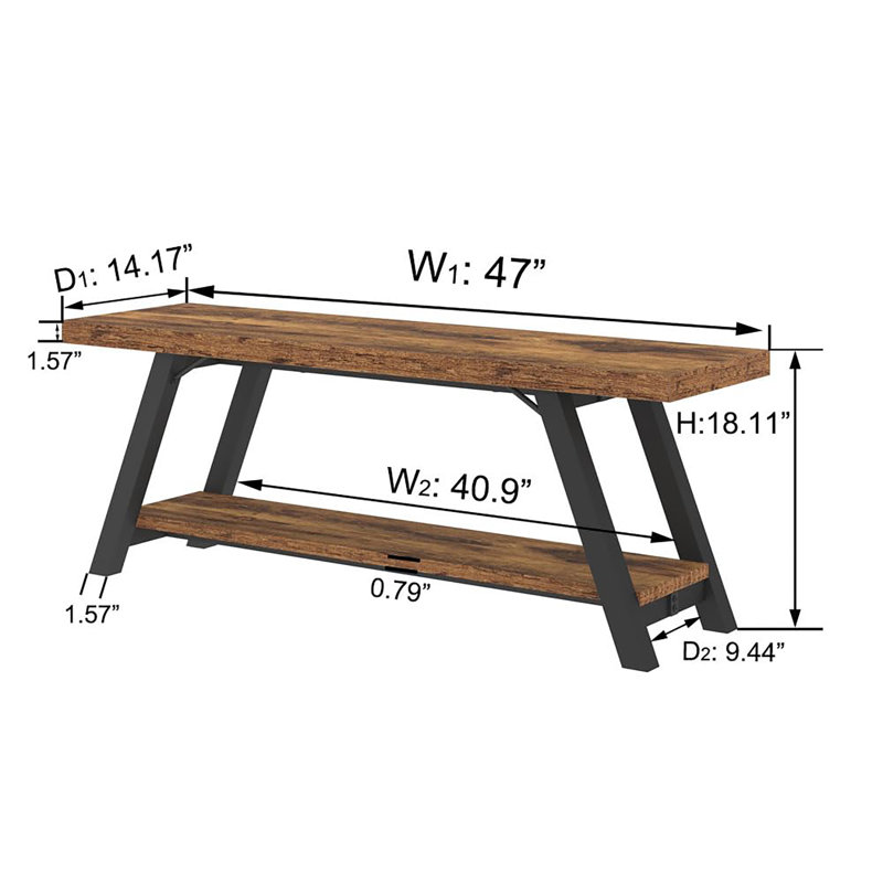 Storage Bench, Rustic Brown