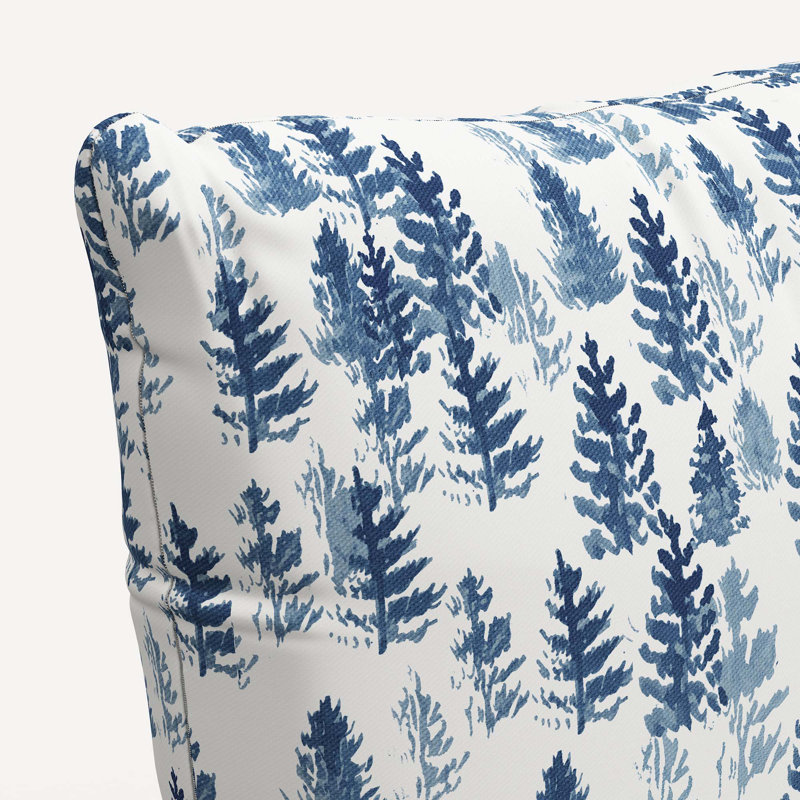 Decorative Pillow - Polyester Insert, 18" x 18", The Beach Toile/Navy