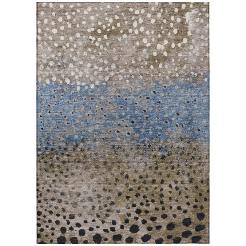 Tapis intérieur / extérieur brun Eloisia , 10 pi x 14 pi