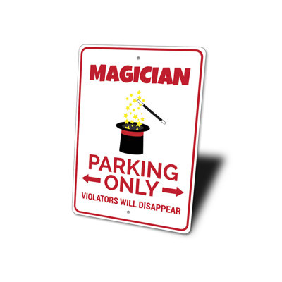 Enseigne de magicien en aluminium