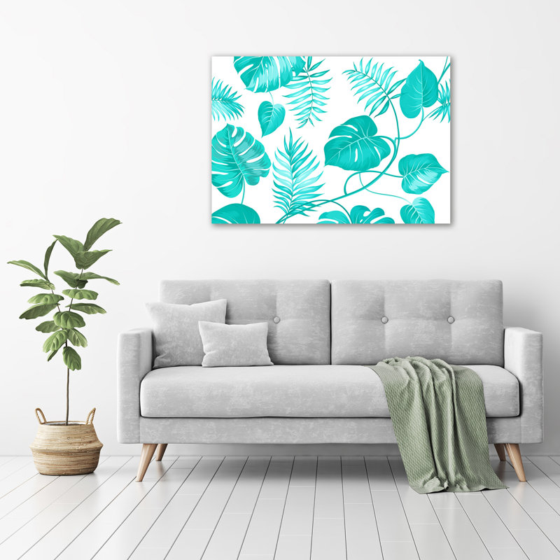 Tropical Leaves - No Frame Print on Canvas