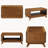 41.5" Rectangular Wood Coffee Table with Solid Wood Legs and Open Shelf, Walnut-541734325-541734331