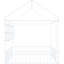 Lit en métal blanc avec tablettes, taille double - crée un cadre de chambre à coucher élégant offrant une solution-1421055505-1421055504