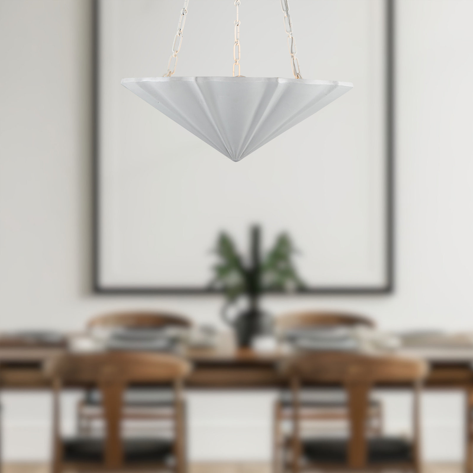 Kambria Geometric Chandelier,  7.75"H x 22.5"W x 22.5"D
