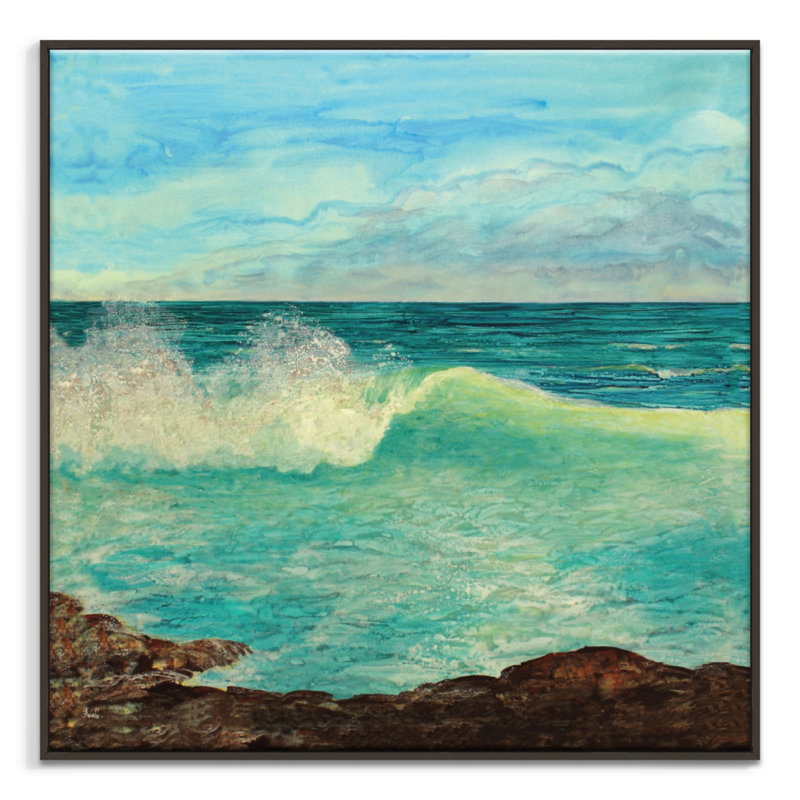 From The Rocks by Jennifer Webb - Wrapped Canvas Print, 76 cm H x 76 cm W, Black
