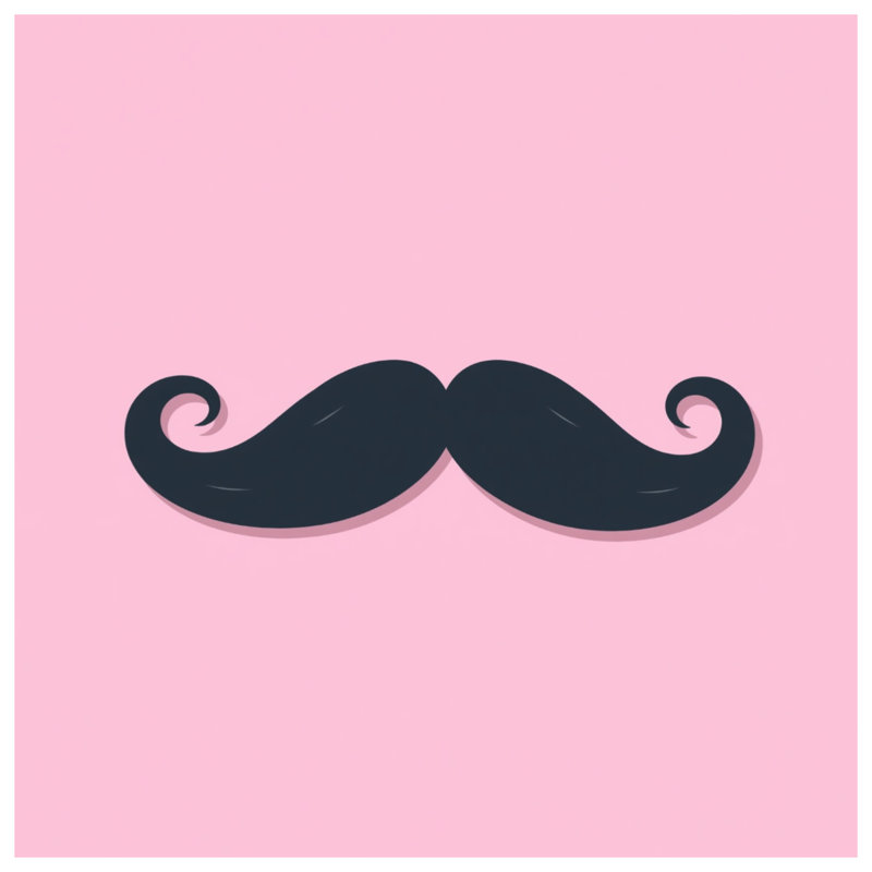 Curled Black Moustache Duvet Covers, Queen