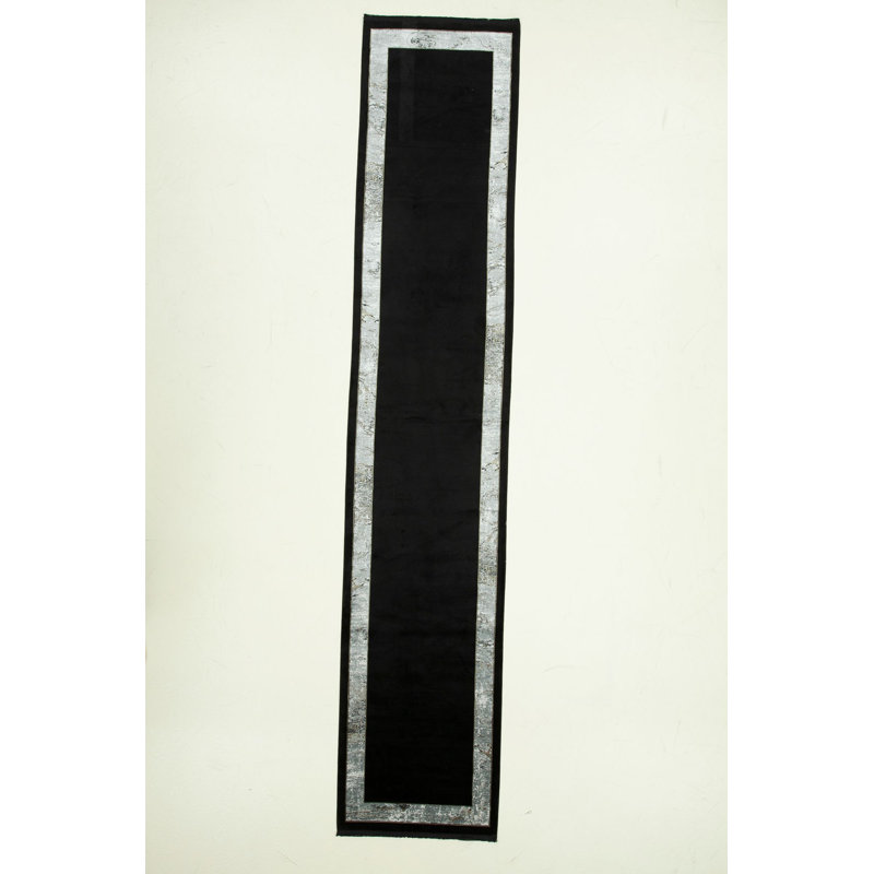 Tapis contemporain moderne touffeté à la main 3X10, Tapis de couloir 2 pi 7 po x 13 pi 1 po