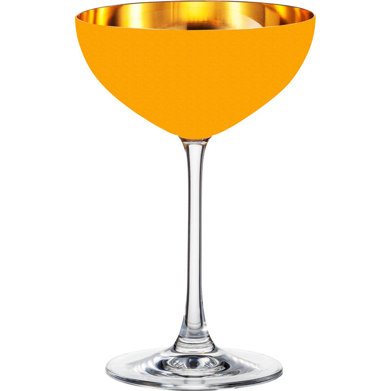 Verres à champagne 24 carats Oro24K, Moutarde