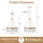 Lustre tambour 6 lumières à abat-jour moderne avec verre texturé-1521368715