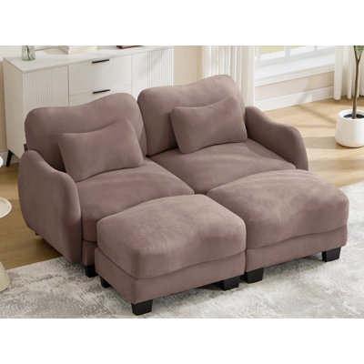 70.8" W Chenille Upholstered Chaise Lounge