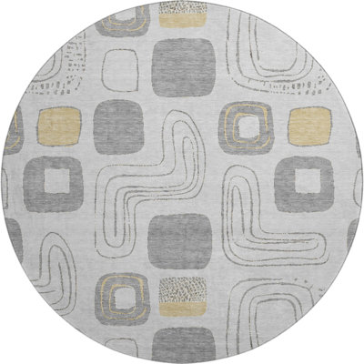 Premium Machine Washable Slesnick AMF1670 Geometric Rug