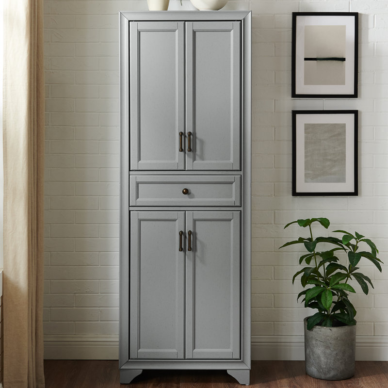 Tara 68'' Kitchen Pantry, Distressed Gray