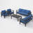 7-Person Aluminum Outdoor Seating Group with Cushions-1256004281