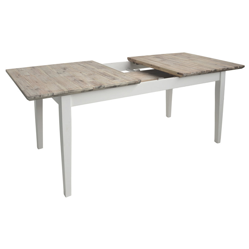 Bayou Solid Wood Dining Table, White