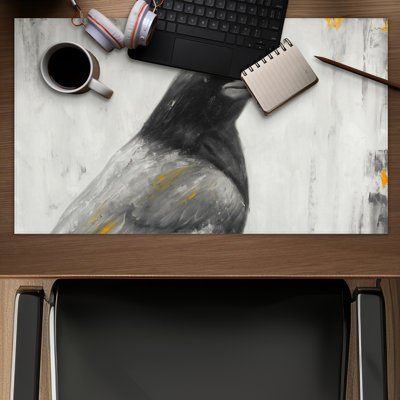 Crow Bird Livingroom Yellow Gaming Mat for Home Decor