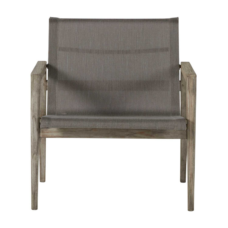 Coast Patio Lounge Chair, Oyster Teak Frame/Gray Sling