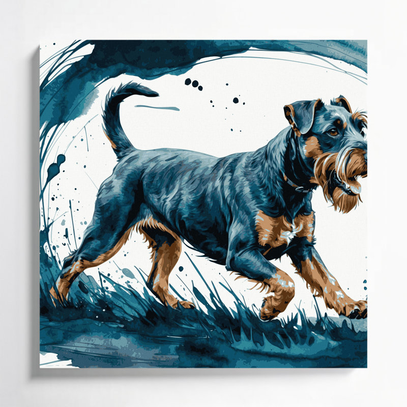 «Dogs Kerry Blue Terrier», art mural sur toile, H 12 po x l 12 po