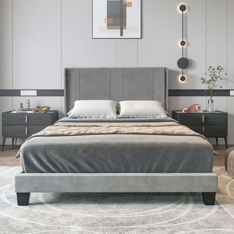 Mercer41 Tufted Upholstered Low Profile Platform Bed & Reviews | Wayfair