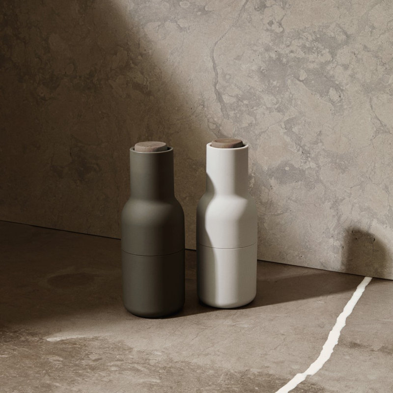 Bottle Grinders Salt & Pepper Mill Set, Ash & Carbon