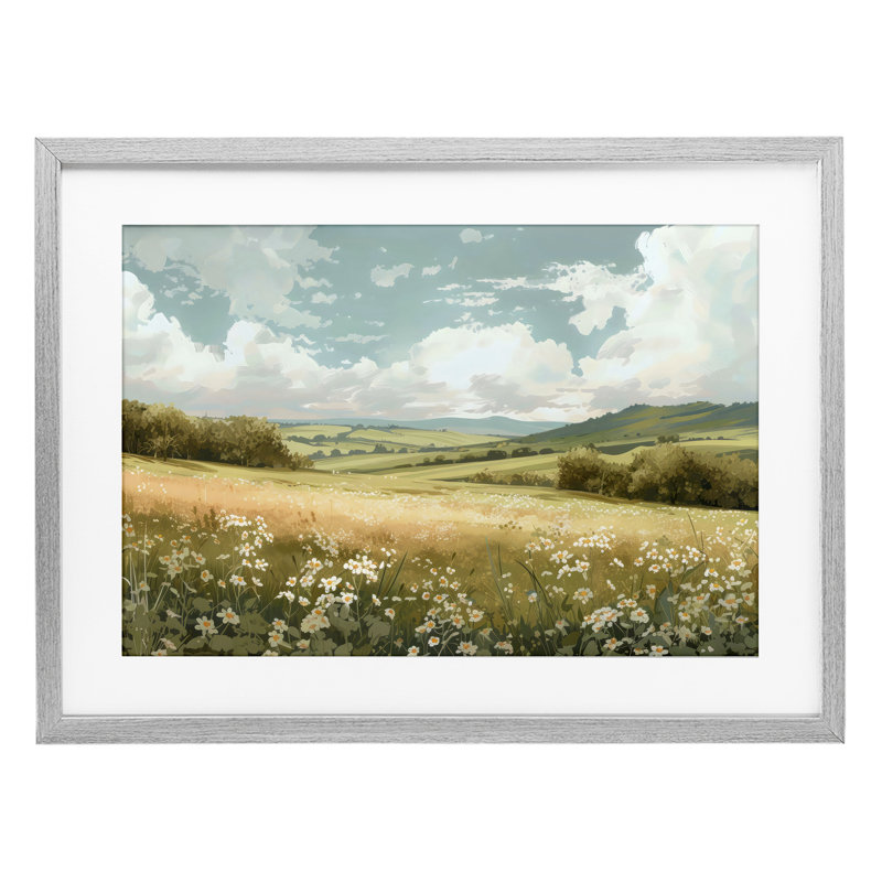 «Scenic Daisy Valley», reproduction encadrée sous verre, conception de Creative Studio, H 14 po x l 20 po