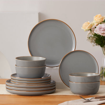RENIOO Piece Stoneware Dinnerware Set - Service for 4