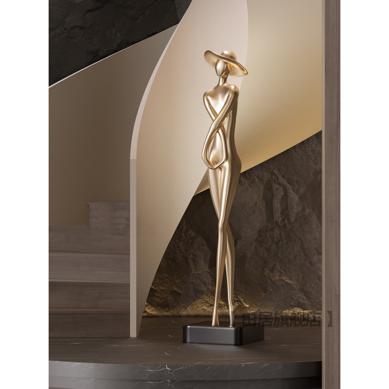 Sculpture artistique en résine, Doré