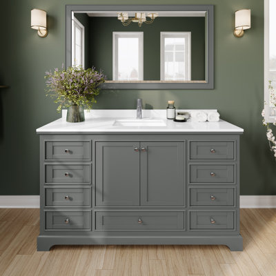 Deborah 60'' Single Bathroom Vanity with Marble Top